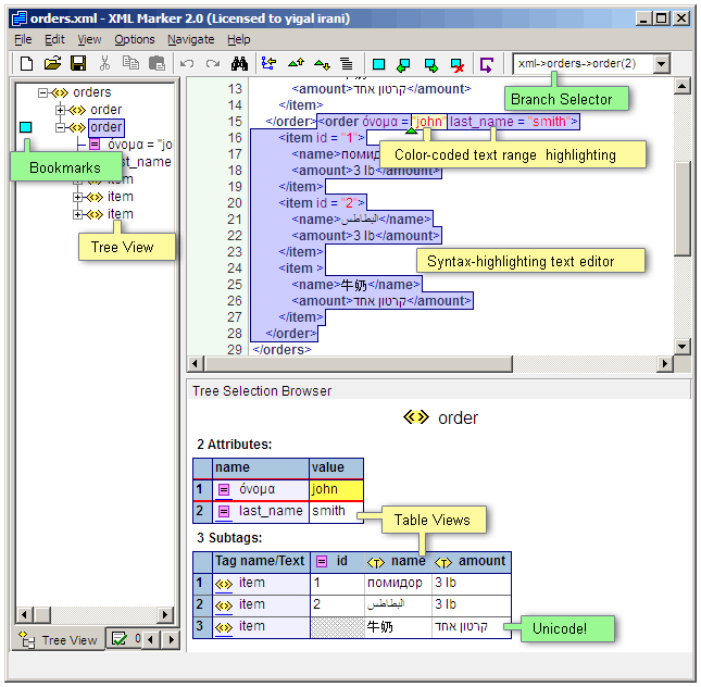xml editor grid for mac visualization